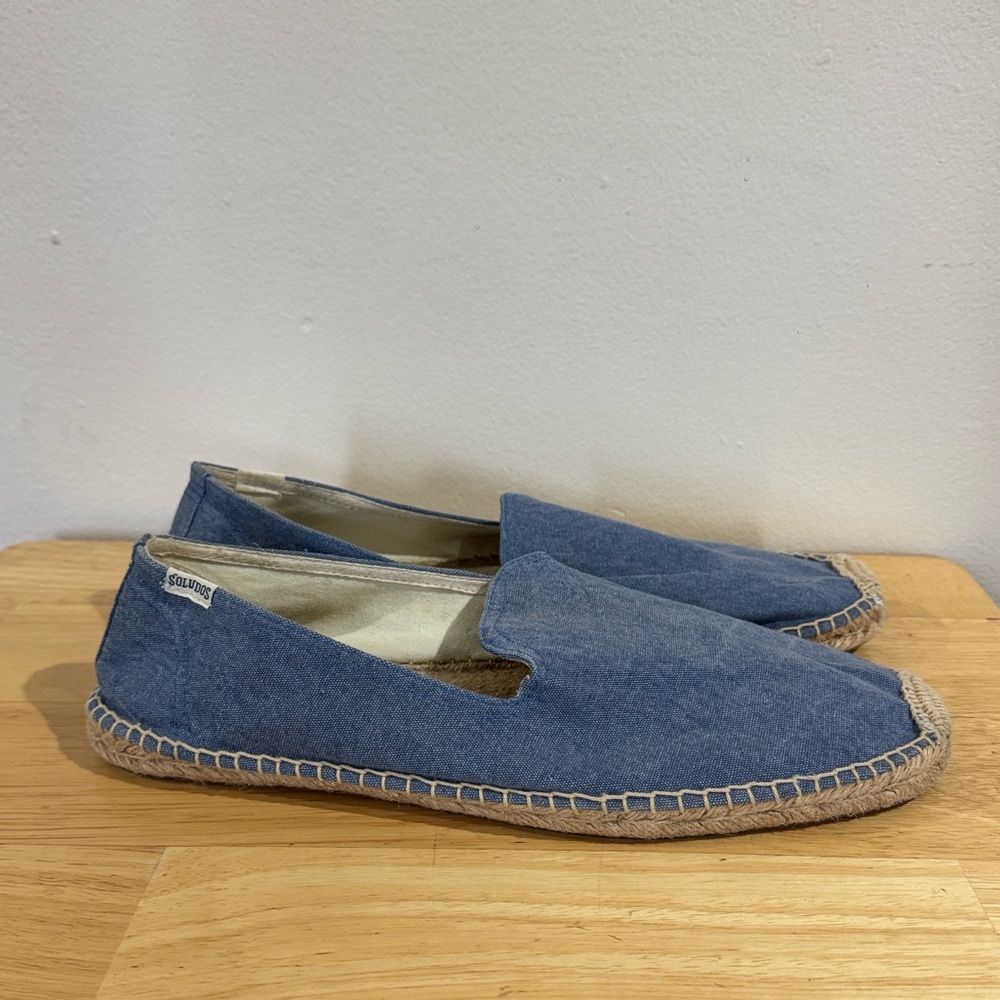 Soludos Espadrille Flats Chambray Slip On
Blue (Size EU45/US12) - Picture 3 of 9